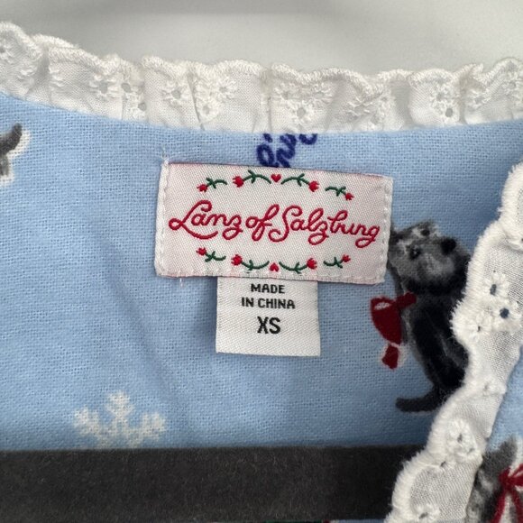 Lanz of Salzburg NWT Women  100% Cotton Flannel Nightgown w/ Scottie Dogs Print - Picture 9 of 15